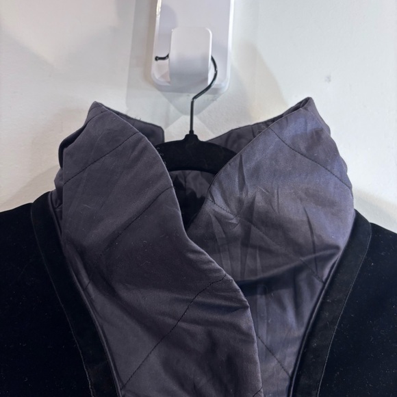 SISSY ME VELVET COAT Sz L Floral Embroidery Funnel Collar Puffer Style NEW - Picture 4 of 12